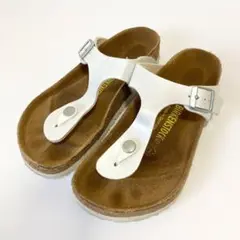 ビルケンシュトック ギゼ⭐️サンダル【22.5】白 ホワイト 茶色 ブラウン