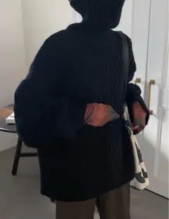 cft. ケーブルステッチ ハイネックニット ブラック