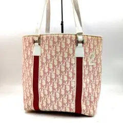 Christian Dior トートバッグ トロッター柄 A4収納可 ピンク