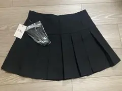 ベルトインパン裏地付きプリーツミニスカート