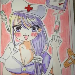 萌え絵 手描きイラスト