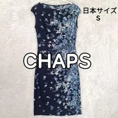 CHAPS チャップス ラルフローレン ドレス ワンピース 紺色 総柄 日本S