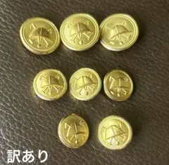 ラルフローレン ゴールドヘルメットボタン 8個セット 訳あり