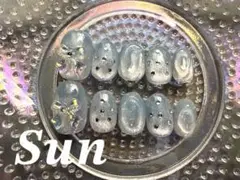 【現品限り!!】うるちゅるブルーマグネットネイルチップ10本