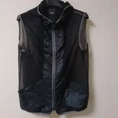 DKNY　メッシュフード付きベスト 黒