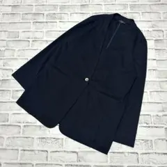 【MERION】テーラードジャケット ストレッチ 清涼感 濃紺 13号 春夏
