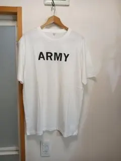 新品　ARMYプリント ホワイト Tシャツ Lサイズ