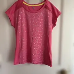 ニューバランス花柄 Tシャツ サーモンピンク 半袖Lサイズ
