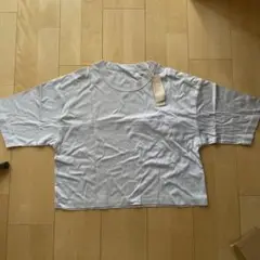 新品未使用　UNOHAドロップショルダー Tシャツ S ライトブルー　ポケット有