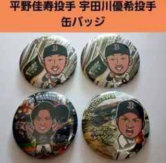 【オリックス】平野佳寿・宇田川優希 缶バッジ 4個セット