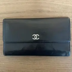 CHANEL シャネル 長財布 キャビアスキン フラップ 三つ折り