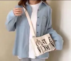 GENTLEWOMAN ロゴ ショルダーバッグ ホワイト