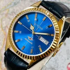 【新品仕上げ】シチズンCITIZENフルーテッドベゼル自動巻きメンズ39105