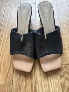 最終値下げ！ブラックオープントゥサンダル♡