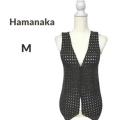 美品‼️【Hamanaka】❣️手編み風ベスト♡濃いグレー