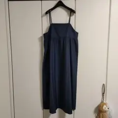 ネイビー キャミソール ロングワンピース