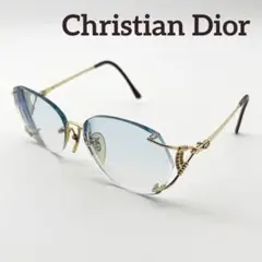 Christian Dior クリスチャンディオール サングラス 度入りブルー系
