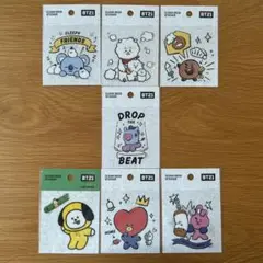 LINE FRIENDS BT21 クリアデコステッカーセット