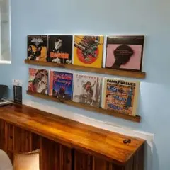 レコードディスプレイレール　LP4枚用2本セット