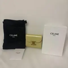 CELINE スモールフラップウォレット トリオンフ / シャイニーカーフス
