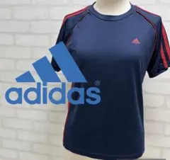 ★美品★ adidas ネイビー/レッド Tシャツ サイズS