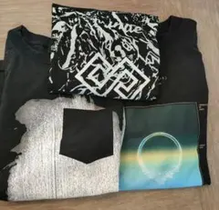 黒 Tシャツ　3点　バックプリント