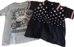 100サイズ 男の子向けTシャツ＆ワイシャツ 2枚セット