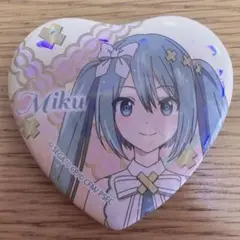 初音ミクハート型缶バッジ