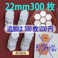 22mmヘキサゴンのペーパーライナー300枚