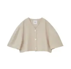 CLANE NECK COCOON SHORT JACKET IVORY