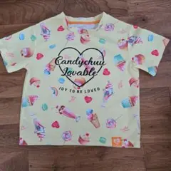 Candychuu 半袖Tシャツ イエロー125～135cm