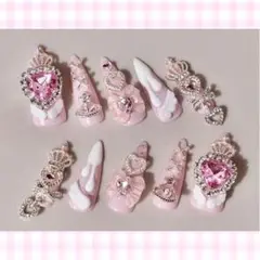 ネイルチップ 量産型 ピンク