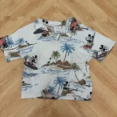 ZARA 12-18m 80 ディズニー　ミッキー　アロハシャツ　シャツ