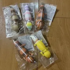 ぷにぷにレオパマスコットボールチェーントカゲ5匹