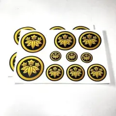 家紋ステッカー【丸に笹竜胆】(2シート入り)Ｈタイプ =屋外仕様=