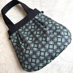 ハンドメイド　グラニーバッグ　バルーンバッグ　トートバッグ　ショルダー　グレー