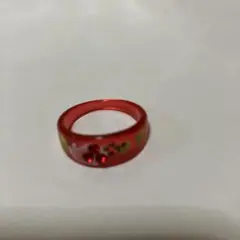 赤色　プラスチックリング