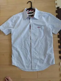 TOMMY ストライプ 半袖シャツ Mサイズ