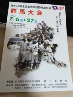 2024年 第106回全国高等学校野球選手権群馬大会パンフレット
