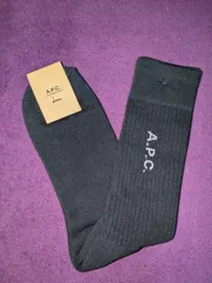 新品未使用☆A.P.C. メンズ靴下　ブラック黒ソックス サイズTU 25-28