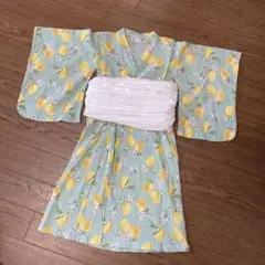 petit main レモン柄 浴衣 110サイズ