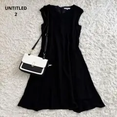 UNTITLED アンタイトル ノースリーブワンピース フォーマル 学校行事 黒