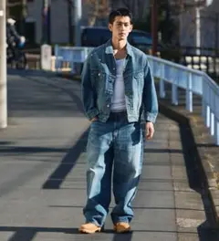 Lee ワイドデニム SUPERSIZED ビッグシルエットライダースデニム