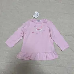 新品未使用タグ付き　70〜80cm 長袖カットソー　Tシャツ　ロンT ピンク