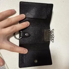 黒 レザー コーチ　キーケース