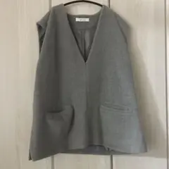 美品♡ella selectshop♡ビッグカラーツイードジレ ホワイト 特価】【WEB限定商品】オフホワイトツイードジレ セットアップ