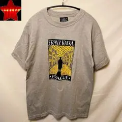【90s FRANZ KAFKA】半袖Tシャツ アート ヴィンテージ古着 グレー