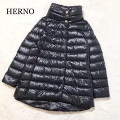 【極美品☆極軽量】HERNO ヘルノ 極暖 ダウンコート ブラック アメリア