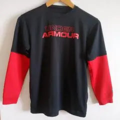 UNDER ARMOUR 長袖カットソー 黒/赤