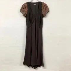 490 STEFANEL ブラウン ワンピース 40